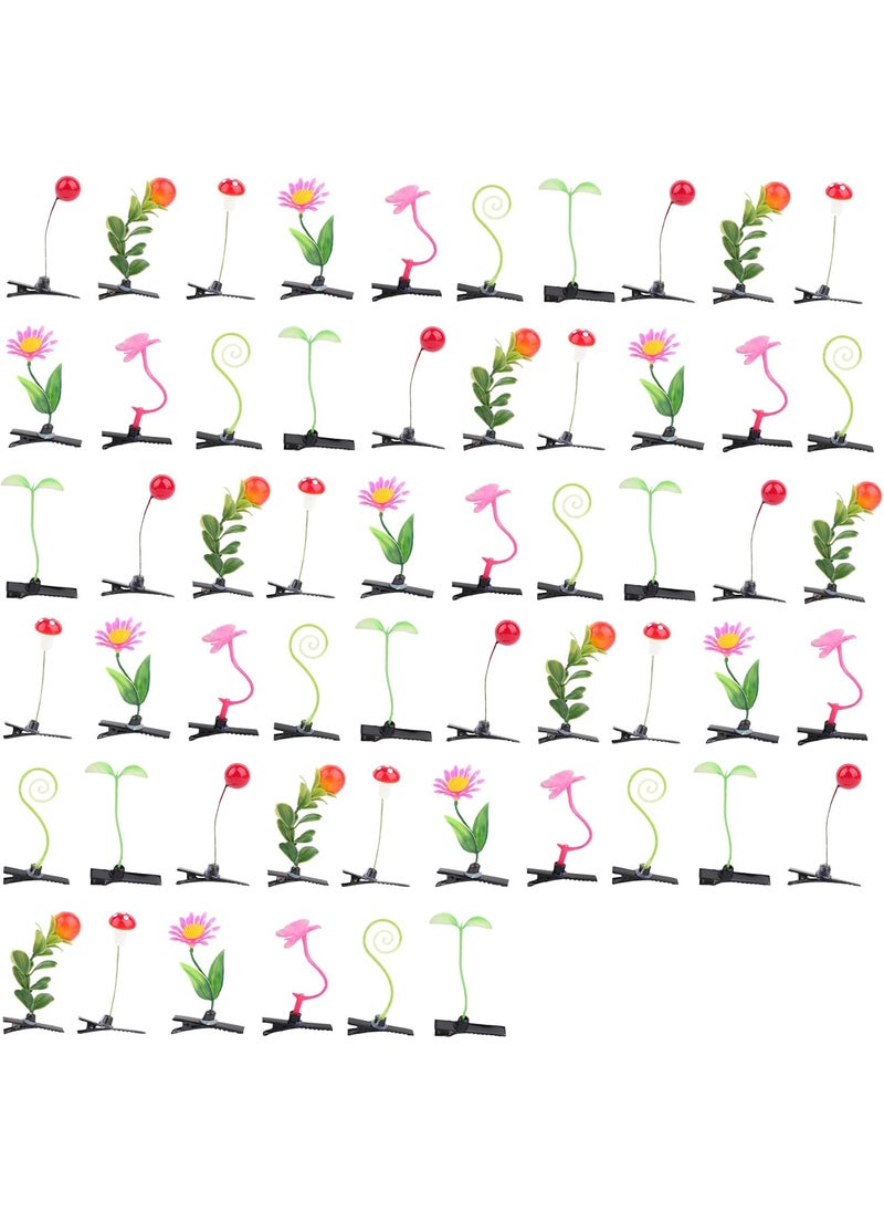 Framendino Framendino 56 Pack Funny Bean Sprout Hair Clips Plant Hairpins Grass Barrette for Christmas Decoration 