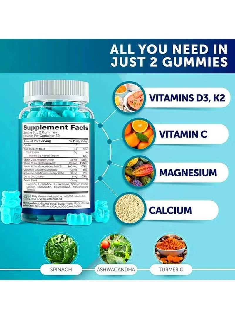 HAVEN Growth Gummies to Grow Taller Height Growth Maximizer with Calcium for Bone Strength Natural Get Taller Supplement to Increase Bone Growth Free of Growth Hormone - Image 2