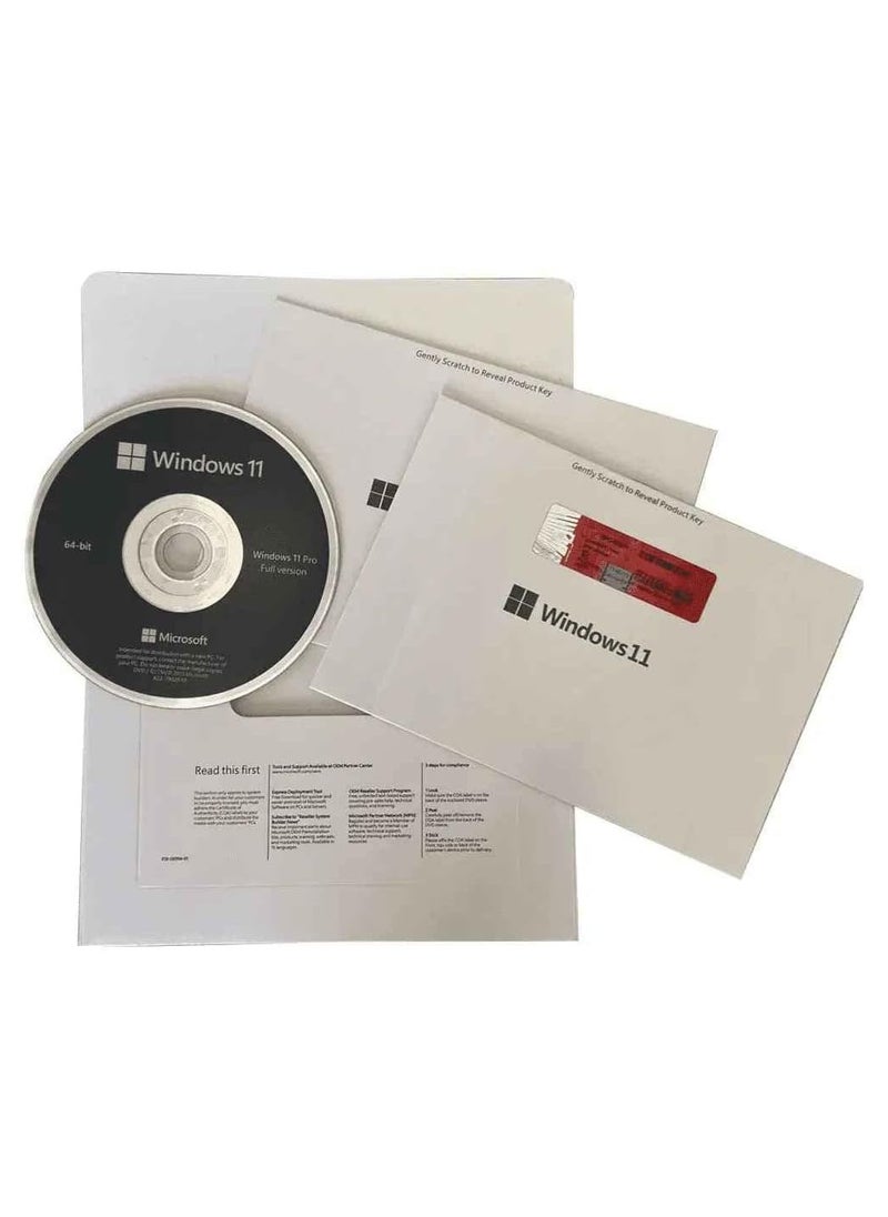 Windows - Microsoft Windows 11 Pro Full Version 64Bit OEI DVD one piece - Image 1