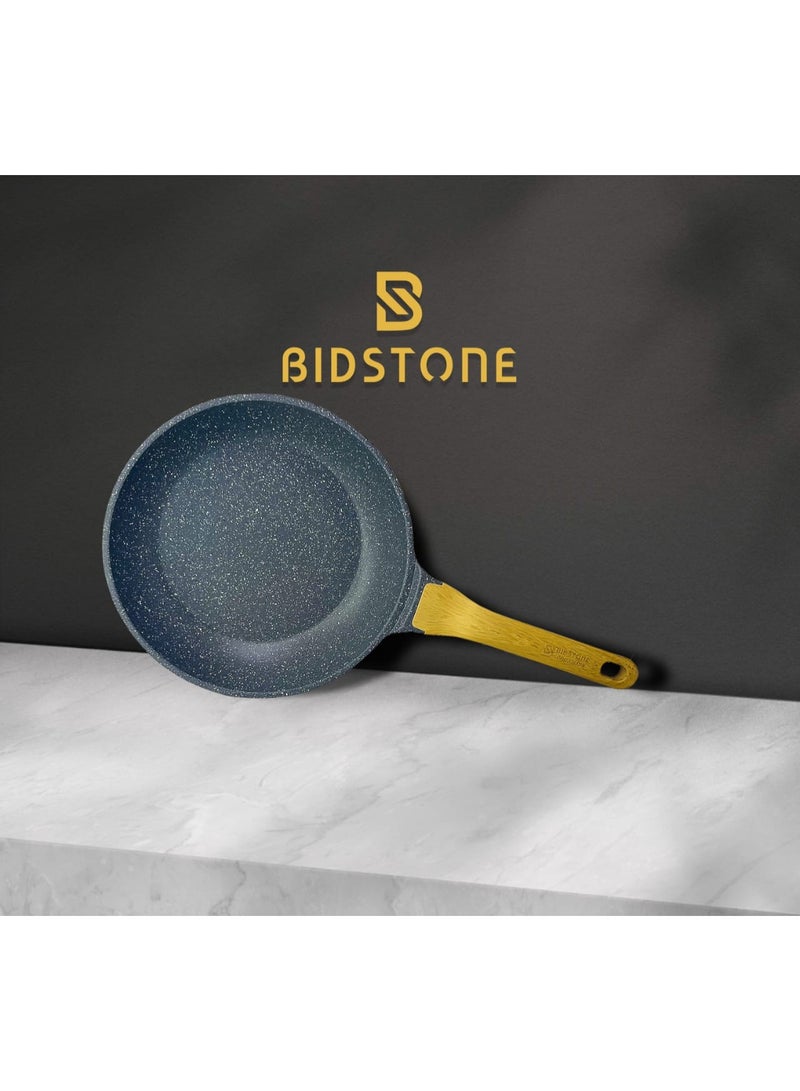 Bidstone 28cm Granite Frying Pan – 2.7L Nonstick Saute Pan with Stay-Cool Handle & Hanging Loop – Multi-Layer Coating (Grey) - Image 5
