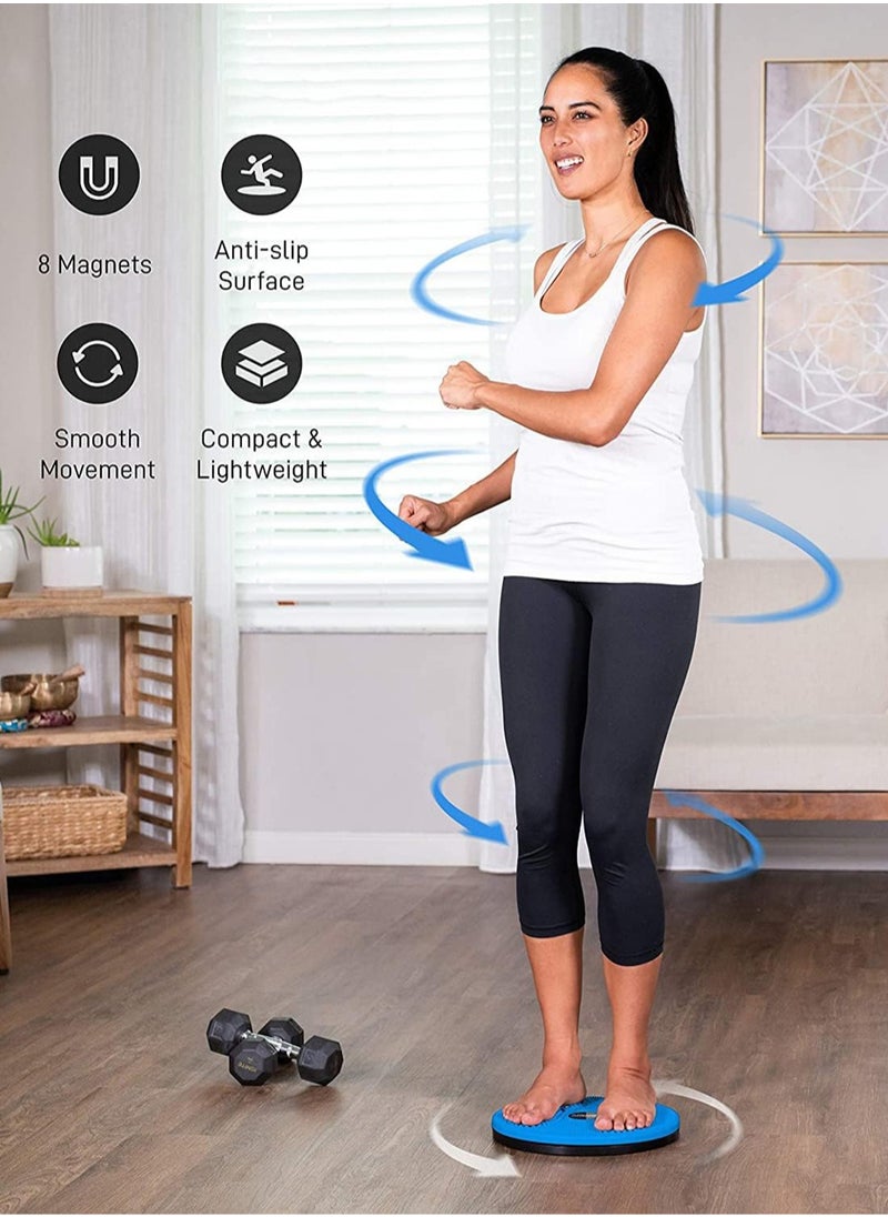 AGD Body Shaping Waist Rotator, Magnetic Waist Sculpting Massager, Sports Equipment for Leg Training and Waist Core Exercise Blue  - Image 2