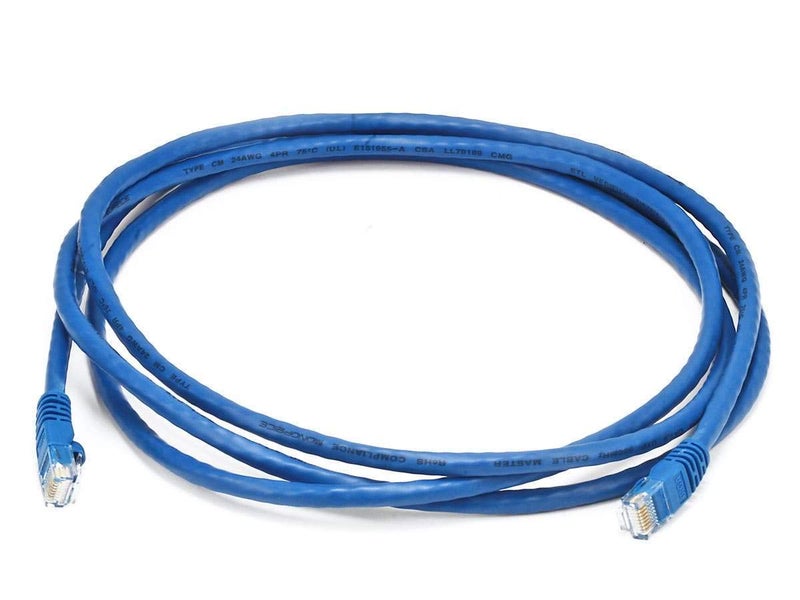 Monoprice 7FT 24AWG Cat6 550MHz UTP Ethernet Bare Copper Network Cable - Blue - Image 1