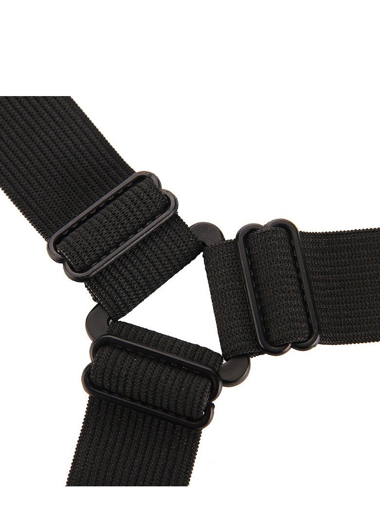 Generic - 4pcs Adjustable Bed Sheet Holder Straps with 3 Way Cross Elastic Bands and Corner Clips, for Bedding Mattress Fasteners - Image 1