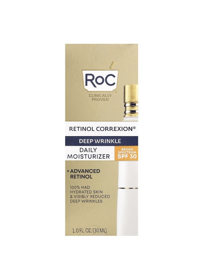 RoC - RoC, Retinol Correxion®, Deep Wrinkle Daily Moisturizer, SPF 30, 1 fl oz (30 ml) - Image 1