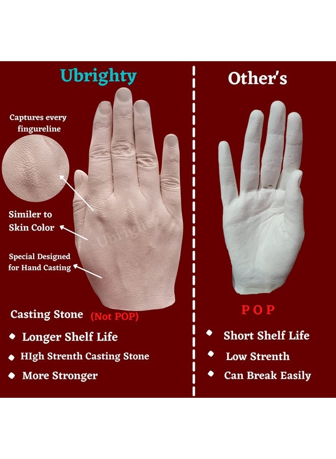 Ubrighty Hand Casting Kit - for Couples, Husband, Parents, Spacial Anniversary, Birthday Gift, 3D Moulding Powder for Hand, Foot, Molding Clay, Hand Mould Kit for Couple (Full Couple KIT) - Image 5
