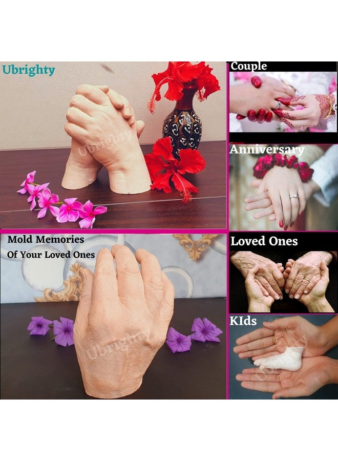 Ubrighty Hand Casting Kit - for Couples, Husband, Parents, Spacial Anniversary, Birthday Gift, 3D Moulding Powder for Hand, Foot, Molding Clay, Hand Mould Kit for Couple (Full Couple KIT) - Image 2