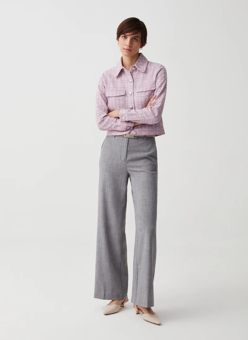 Ovs Wide-leg trousers with skinny belt
