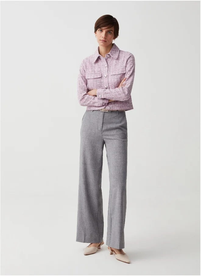 او في اس Wide-leg trousers with skinny belt