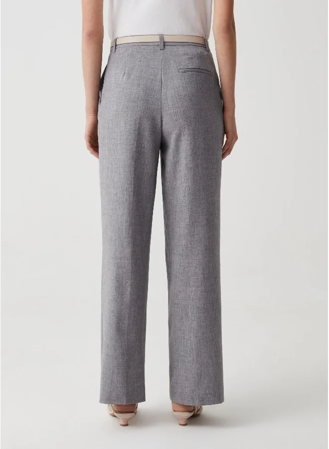 او في اس Wide-leg trousers with skinny belt