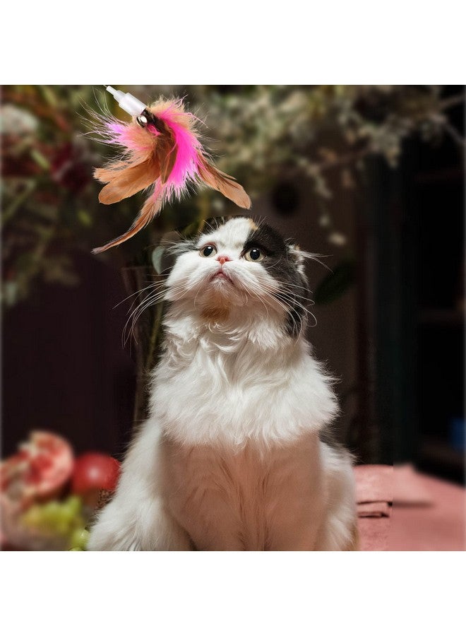 SAVITA Blue Feather Wand Teaser Toy - Cat Teaser Wand with Bell, Adjustable Silicone Collar, Indoor Cat Kittens Playing Exercise - Image 5