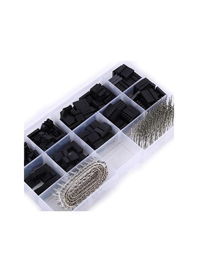 PROMASS promass Connector Kit, Dupont Connector, Female Connector Housing, Crimp Pins 4er, Header Stecker Jumper Header Connector Female Male Terminal Jumper Wire Crimp Pin 2.54mm (610 Pcs)  - Image 3