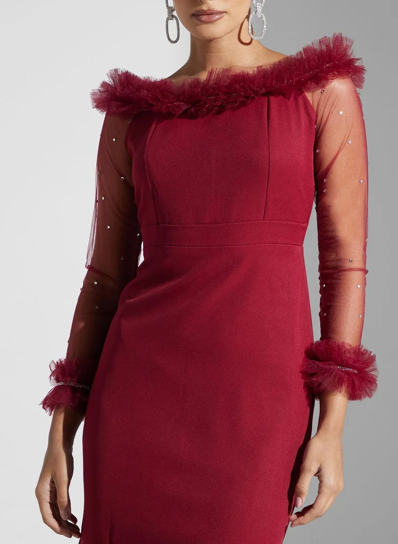 جولدن ابل Bardot Knitted Dress
