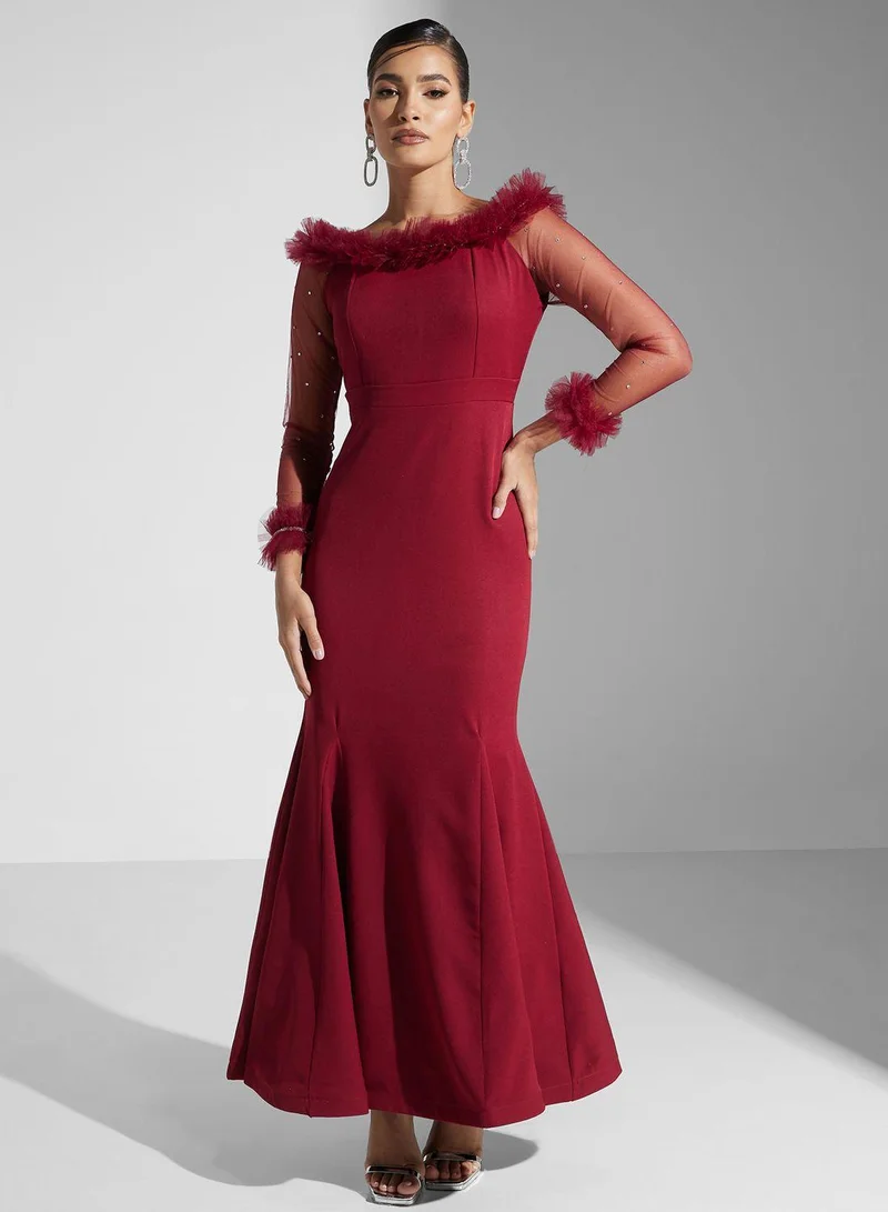 جولدن ابل Bardot Knitted Dress