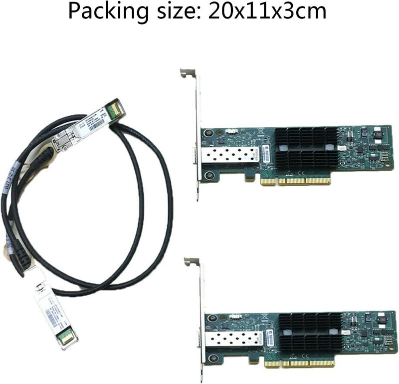 MNPA19-XTR 10GB Kit Mellanox ConnectX-2 LAN Card 10Gb Fast NIC with 1M/39.4in SFP + Cable Card for Pc Ethernet 10gb Card Pcie Card Pci-e - Image 2