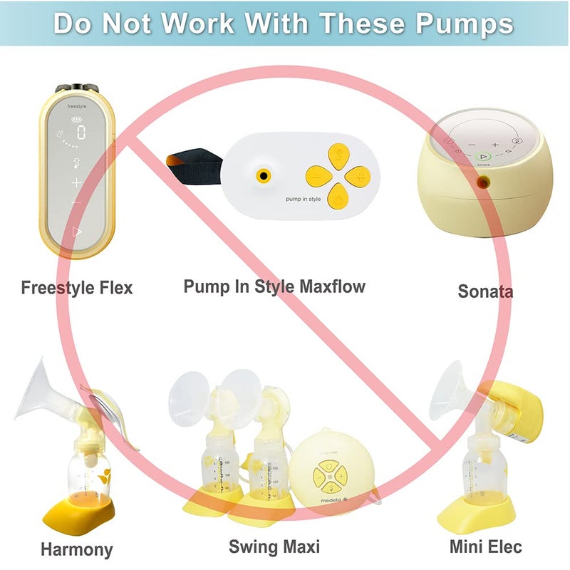 Nenesupply Pump Parts with 24mm Flanges Compatible with Medela Pump in Style Parts Accessories Breast Pump Not Original Medela Pump Parts Incl. 24mm Flange Breastshield Connector Valve Membrane Tubing - Image 3