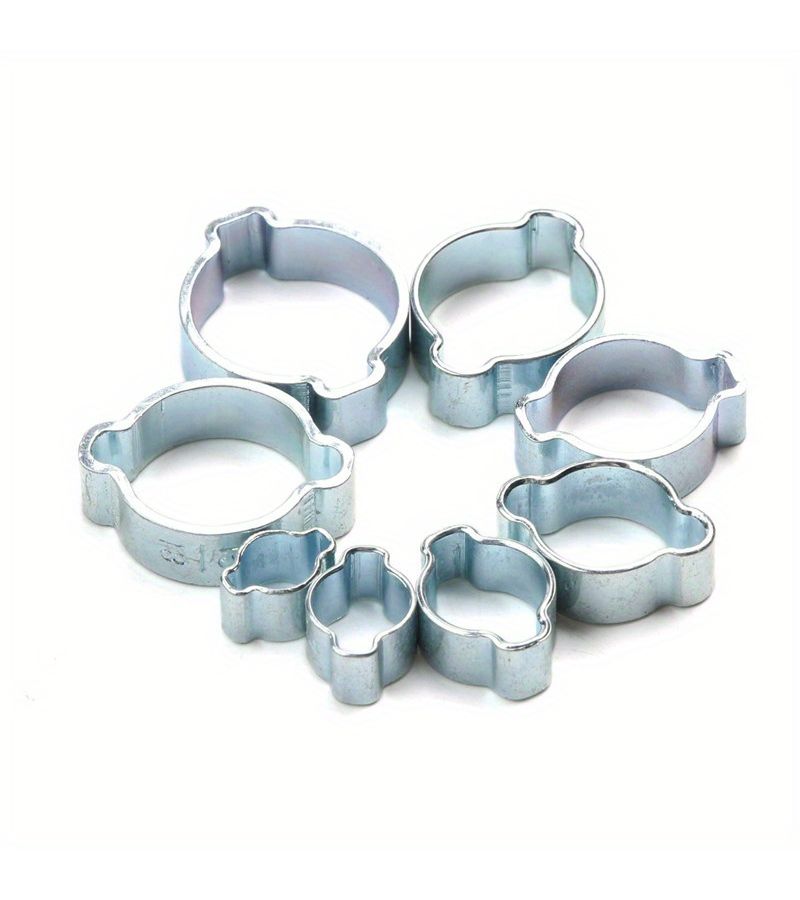 10 Pcs 11-13mm Double Ear Hose Clamp Worm Drive Fuel Clamp Water Pipe Spring Clamp - Image 3