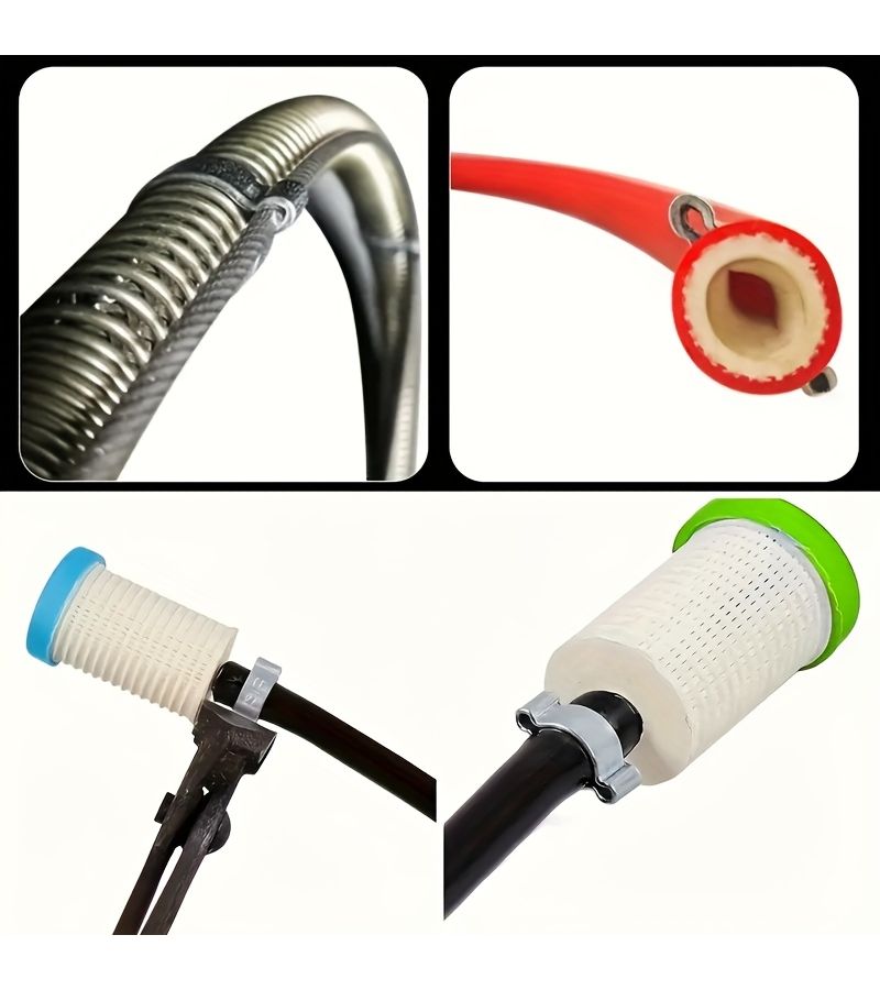 10 Pcs 11-13mm Double Ear Hose Clamp Worm Drive Fuel Clamp Water Pipe Spring Clamp - Image 5