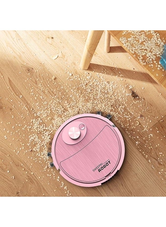 Robot Vacuum Cleaner Vacuum Cleaner Robot Smart Remote Control Wireless Floor Sweeping Cleaning Machine Dry And Wet For Home Vacuum Cleaners ( Pink)  - Image 3