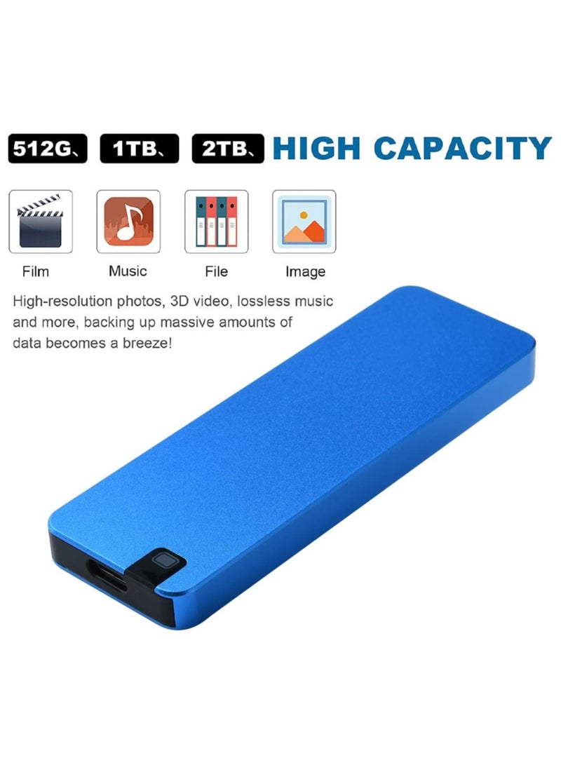 AROAQ 1TB Portable SSD External Hard Drives Solid State External Drives Computer Backup Drive USB 3.1 to Type C Support Data Storage Transfer for Windows XP PC Laptop and Mac - Image 3