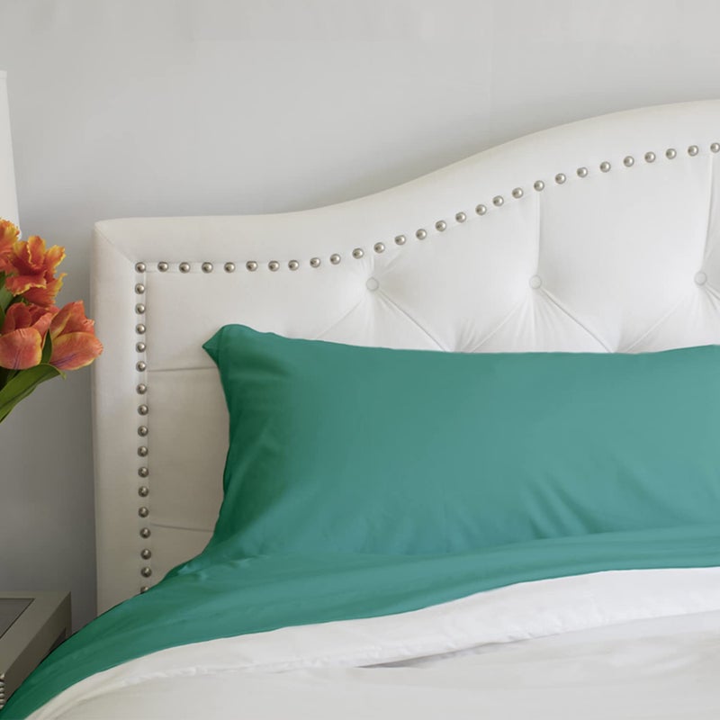 PeachSkinSheets PeachSkinSheets The Real Teal Sheet Set - 1500tc Level of Softness - Extra Soft Cooling Sheets for Hot Sleepers and Night Sweats - California King  - Image 1