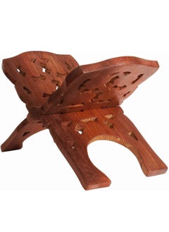 KARAFT WILA KARAFT WILA Hand Carved Holy Book Stand for Quran Bible Gita for Reading Rehal Stand 15 inch  - Image 2