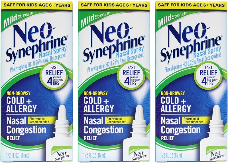 NeoSynephrine Nasal SprayMILD Formula 05Ounce Pack of 3 - Image 1