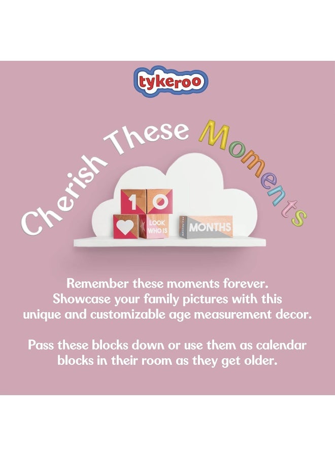 Tykeroo كتل milestones للأطفال من Tykeroo، وردي ورمادي - Image 2