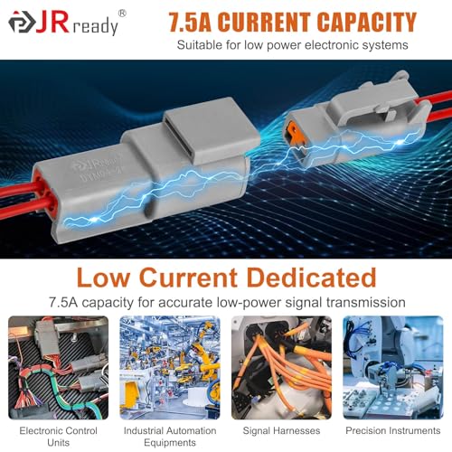 JRready ST6496 DTM Connector Kit, 300PCS Deutsch DTM Connectors 2 3 4 6 8 12 Pin with Size 20 Solid Contacts(20-22 AWG), IP67 Waterproof Automotive Electrical Connectors for Car Truck Wiring - Image 3