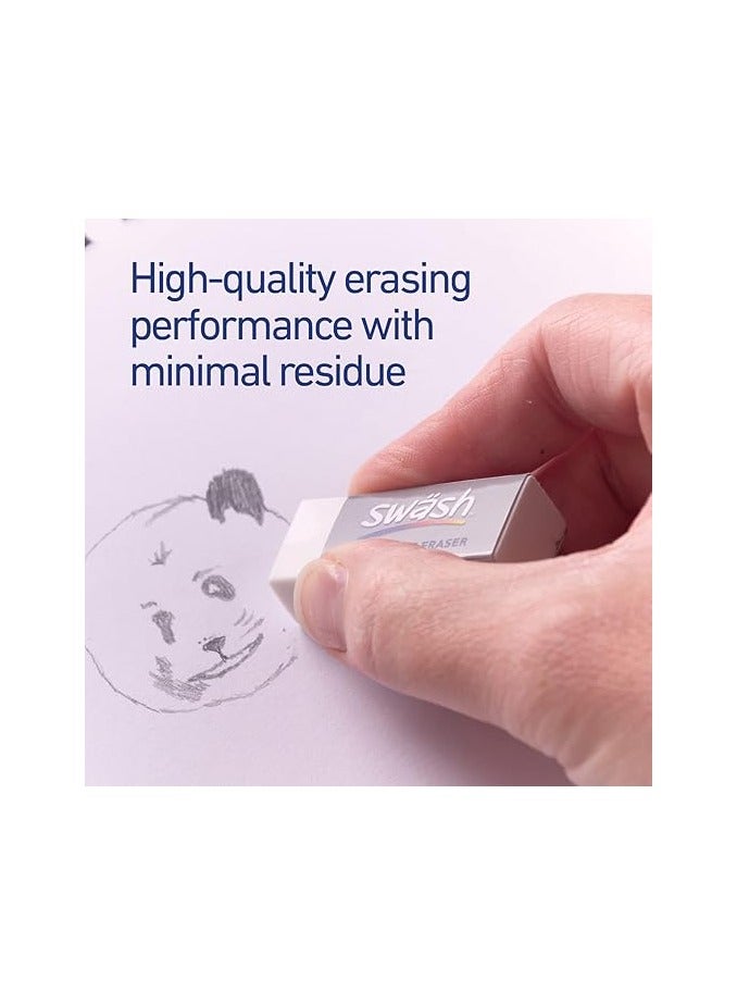 Swash Premium Plastic Eraser White Pack of 48 - Image 3