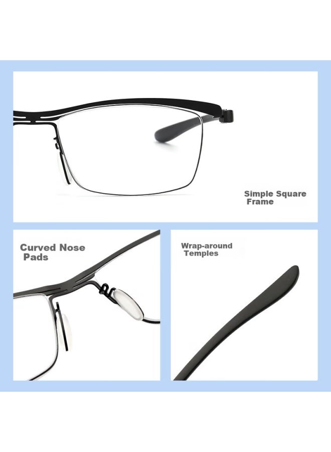 Caxman Blue Light Blocking Reading Gl With Gold Frame For Men And Women, Prescription High-definition Elderly Gl, Premium - Image 2