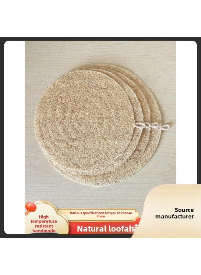 New Loofah Steamed Bun Mat Non-stick Easy-to-clean Durable Round Steamed Bun Cloth Loofah Pulp Steamed Bun Mat-Dimensions:Diameter 36cm [1 Pack] - Image 2