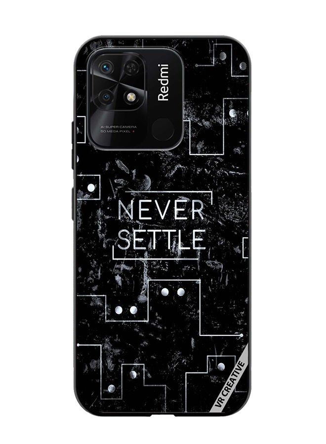 VR CREATIVE Protective Case Cover For Xiaomi Redmi 10C Never Settle Design Multicolour - Image 1