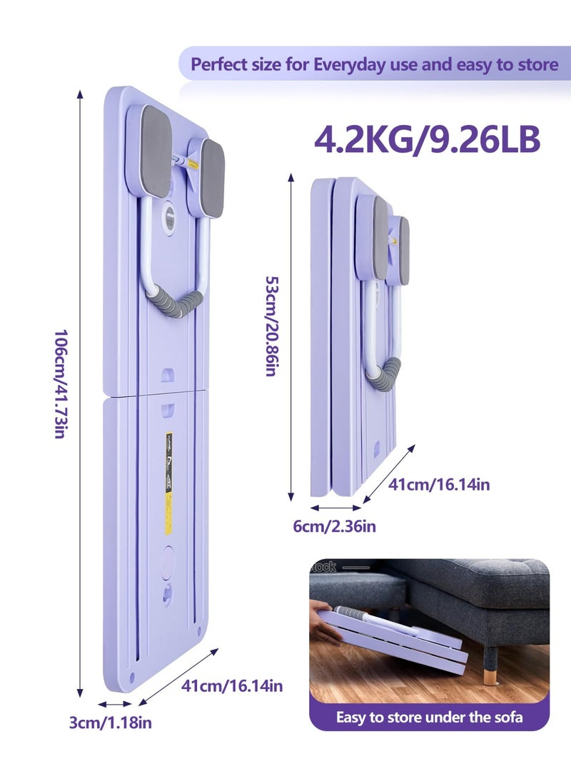 SUPER 5 5 in 1 Pilates Board,Pilates Reformer Machine with Timer,Multi-Purpose Foldable Pilates Machine for Home Use and Gym Workout,Suitable for Advanced and Beginners Users - Purple - Image 5