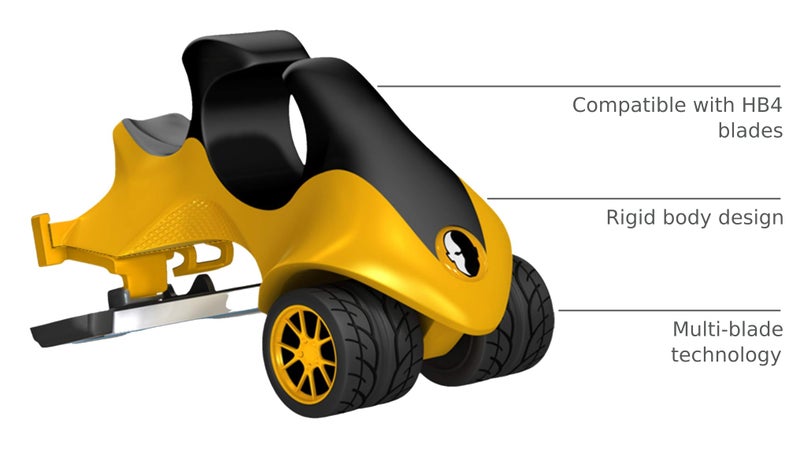 HeadBlade شفرة هيد بليد ATX باللون الأصفر - جسم صلب أصلي بتصميم متعدد الشفرات وحلقة مطاطية غير قابلة للانزلاق لسهولة الوصول وحلاقة قريبة - Image 4