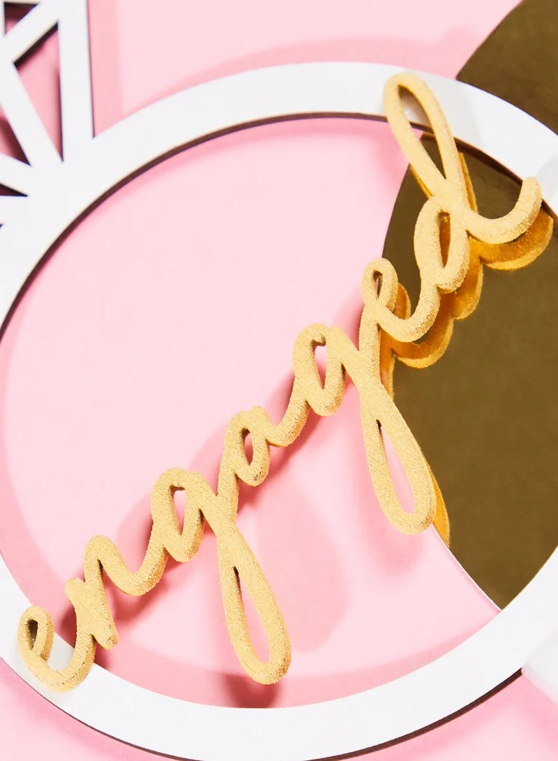 Ginger Ray Cake Topper - Wooden Engaged Ring