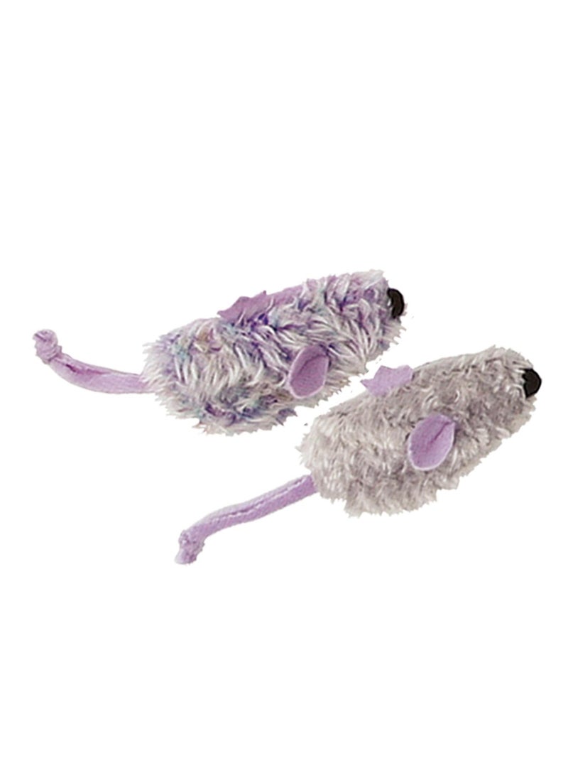 KONG CAT TOY PURPLE & FROSTY GREY MOUSE - Image 2