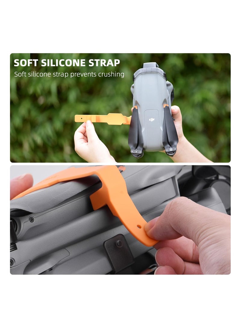 SYOSI Propeller Holder for DJI Air 3, Propellers Strap Protector Fixator Stabilizer for DJI Mavic Air 3 Drone Accessories(Orange) - Image 4