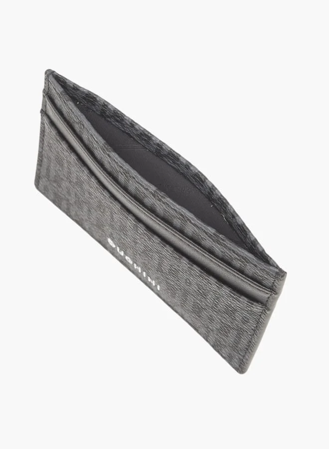 DUCHINI BLACK Men's Monogram Print Card Holder  | Best Price UAE
