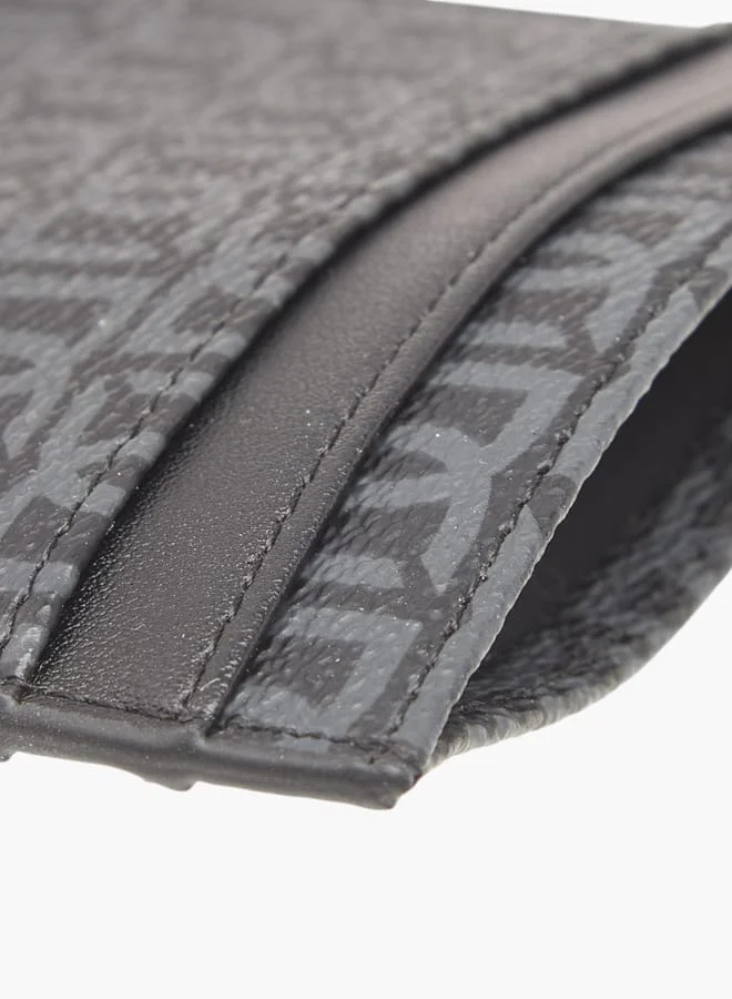 DUCHINI BLACK Men's Monogram Print Card Holder  | Best Price UAE