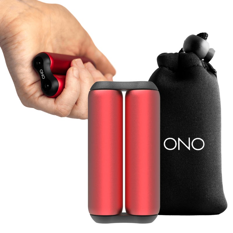 ONO Roller - Handheld Fidget Toy for Adults | Help Relieve Stress, Anxiety, Tension | Promotes Focus, Clarity | Compact, Portable Design (Red, Junior Size - Aluminum) - Image 1