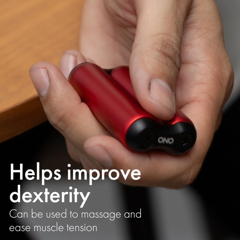 ONO Roller - Handheld Fidget Toy for Adults | Help Relieve Stress, Anxiety, Tension | Promotes Focus, Clarity | Compact, Portable Design (Red, Junior Size - Aluminum) - Image 3