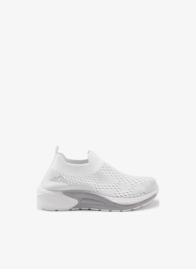 شو اكسبرس Textured Slip-On Sports Shoes With Pull Tab