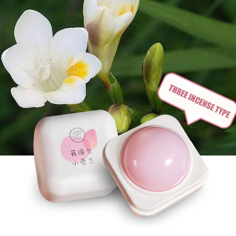 klarako Solid Perfume, 3Pcs Mini English Pear Freesia Cologne, Wood Sage Sea Salt, Peach Oolong Natural Fragrance Parfume Travel Friendly Elegant Lasting Portable Pocket Solid Balm for Women Girls - Image 2