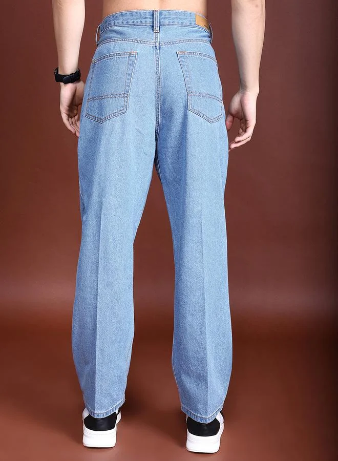 HIGHLANDER HIGHLANDER Mid-Rise Loose Fit Faded Jeans