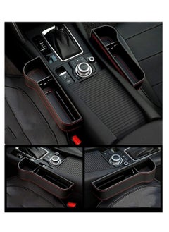 Generic PU Leather Car Front Seat Gap Filler Storage Organizer with Cup Holder  - Image 3