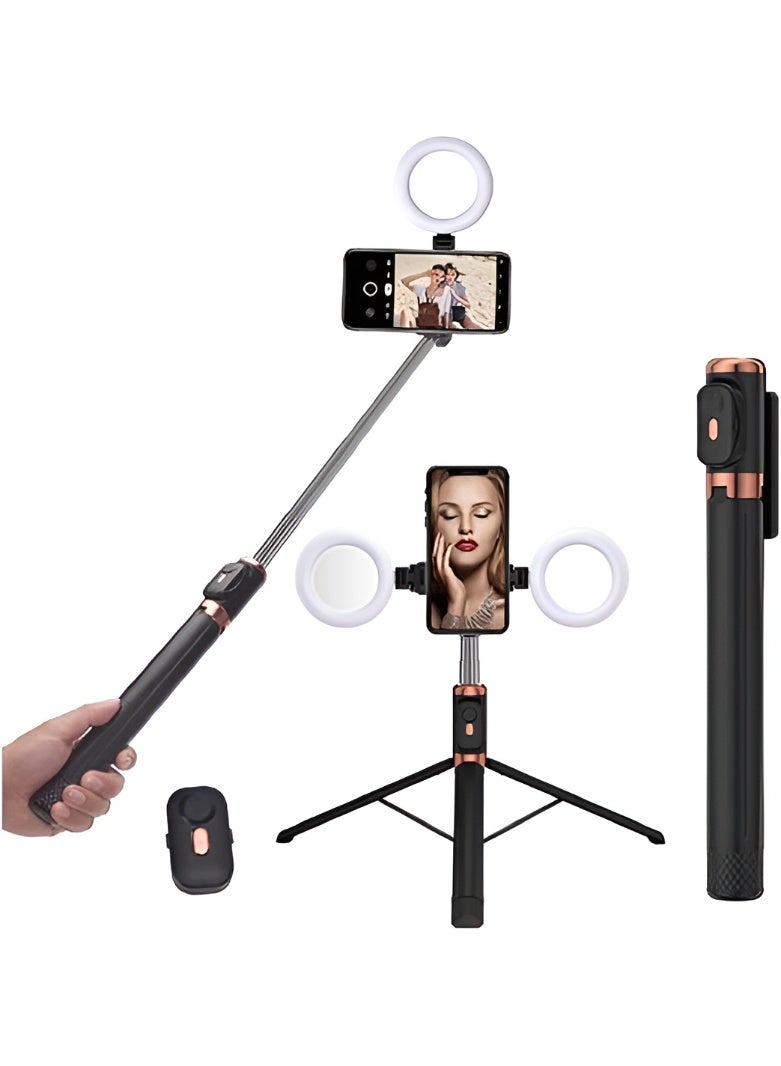 JC-18H Professional Selfie Stick for Live Streaming with Bluetooth 4.2, Detachable Wireless Remote, and Height Up to 1.7 Meters - Image 1