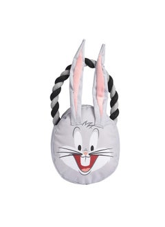 Looney Tunes for Pets Bugs Bunny Rope Head Stuffed Dog Toy for All Dogs | Grey and White Bugs Bunny Plush Fabric Toy for Dogs | Cute Rope Canvas Dog Toy