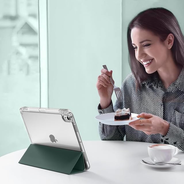 Boxome Tablet Case Cover for Apple iPad A16 11 inch (11th Gen) 2025 [Auto Sleep/Wake Cover] [Pencil Holder] [Trifold Stand] [Frosted Back] - Dark Green - Image 5