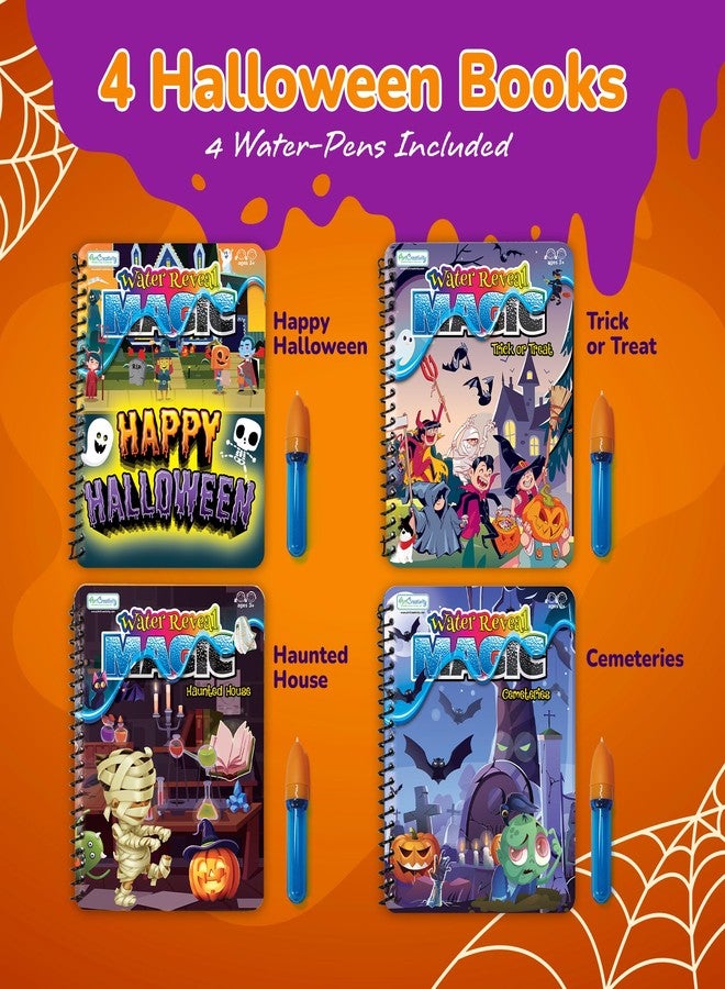 ArtCreativity Halloween Boo Basket Stuffers for Toddlers, 4 Pack Halloween Water Coloring Books for Kids, Halloween Activities for Kids, Halloween Crafts for Toddlers, Toddler Travel Essentials, Toddler Gift Toys - Image 4