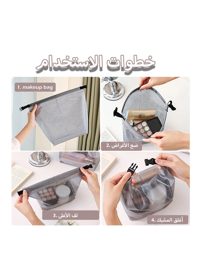 Clear Toiletry Bag, Makeup Bag Water Resistant Leak Proof, Travel Essential Carry On Makeup Cosmetic Bag for Women - Image 5